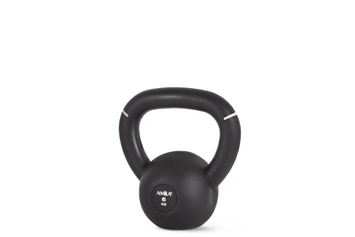 Amila Kettlebell Original Rubber 6 Kg - Μαύρο  Λευκό (90474)