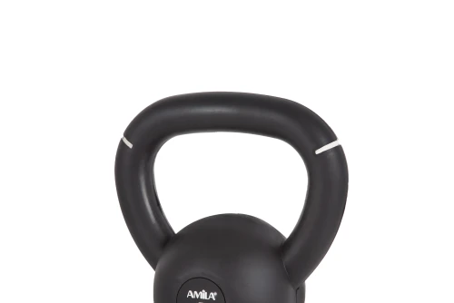Amila Kettlebell Original Rubber 6 Kg - Μαύρο  Λευκό (90474)