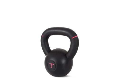 Amila Kettlebell Original Rubber 8 Kg - Μαύρο  Ροζ (90475)
