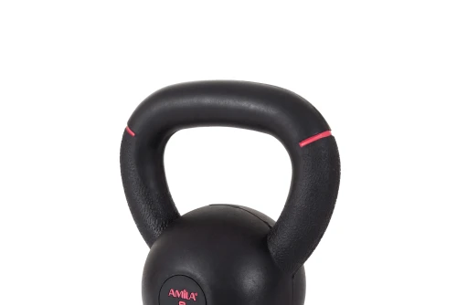 Amila Kettlebell Original Rubber 8 Kg - Μαύρο  Ροζ (90475)