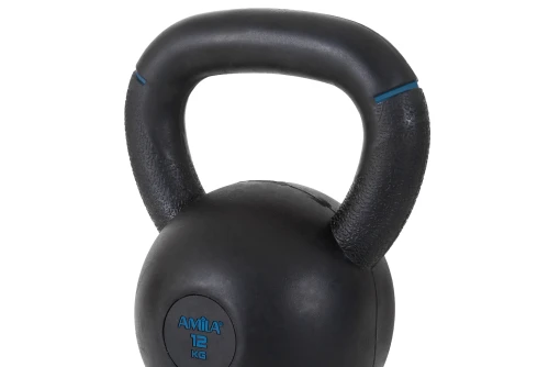 Amila Kettlebell Original Rubber 12 Kg - Μαύρο  Μπλε (90477)