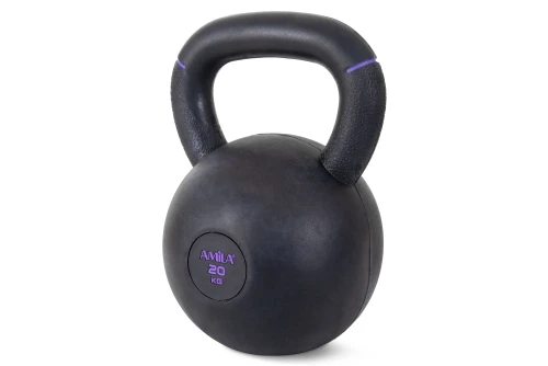 Amila Kettlebell Original Rubber 20 Kg - Μαύρο  Μωβ (90479)