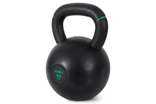 Amila Kettlebell Original Rubber 24 Kg - Μαύρο  Πράσινο (90480)