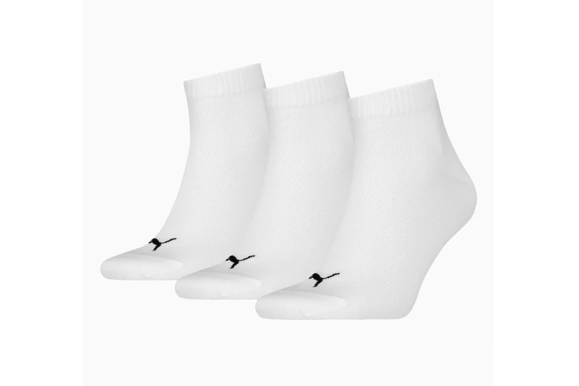 Puma Quarter Κοντές Κάλτσες Λευκές 3 Ζευγάρια