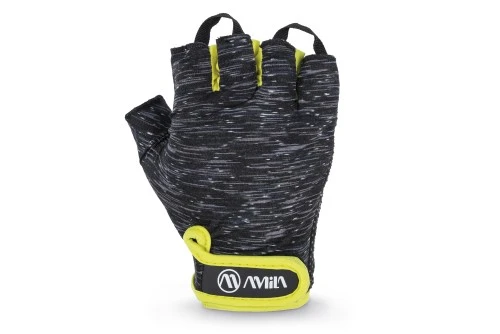 Amila Γάντια ’Ρσης Βαρών Pe Lycra S ? Μαύρο  Κίτρινο (95611)