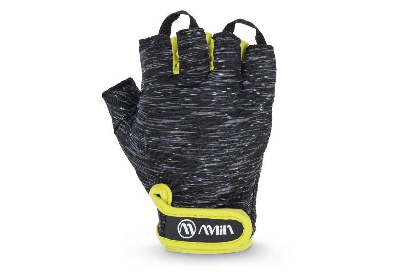 Amila Γάντια ’Ρσης Βαρών Pe Lycra S ? Μαύρο  Κίτρινο (95611)