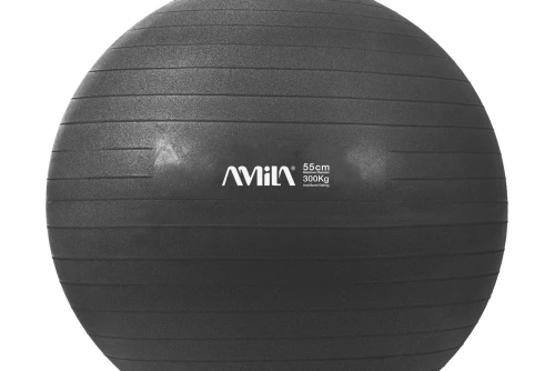 Amila Μπάλα Γυμναστικής 55 Cm - Μαύρη (95826)