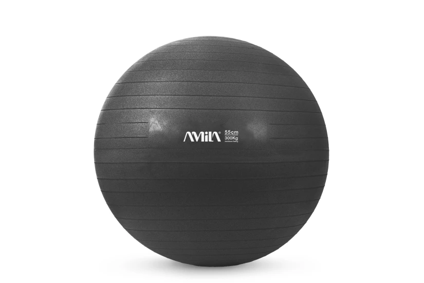 Amila Μπάλα Γυμναστικής 55 Cm - Μαύρη (95826)