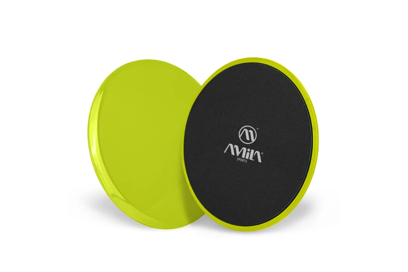 Amila Gliding Pads Lime Δίσκοι Ολίσθησης Μαύρα, Φυτρί 2 Τεμάχια