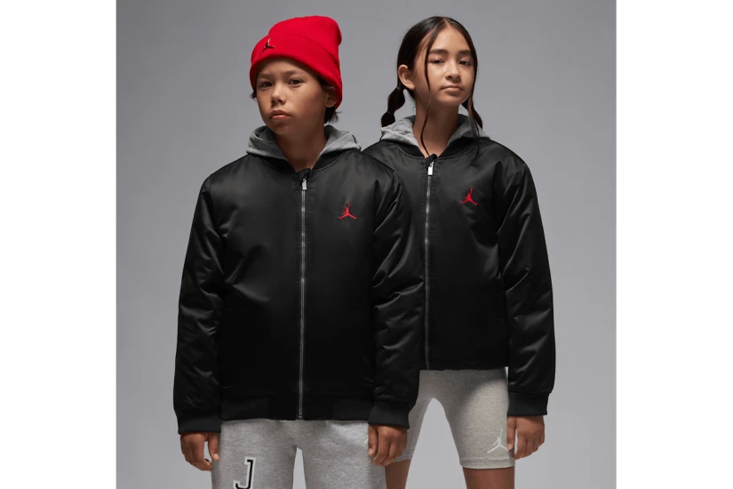 Jordan Παιδικό Bomber Μπουφάν Μαύρο