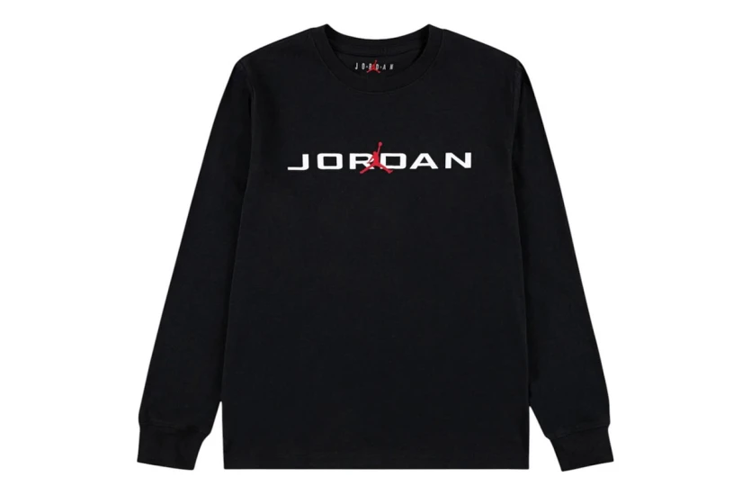 Jordan Baseline Longsleeve Tee Παιδική Μακρυμάνικη Μπλούζα Μαύρη