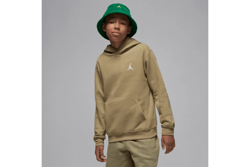 Jordan Brooklyn Fleece Παιδικό Φούτερ με Κουκούλα Μπεζ