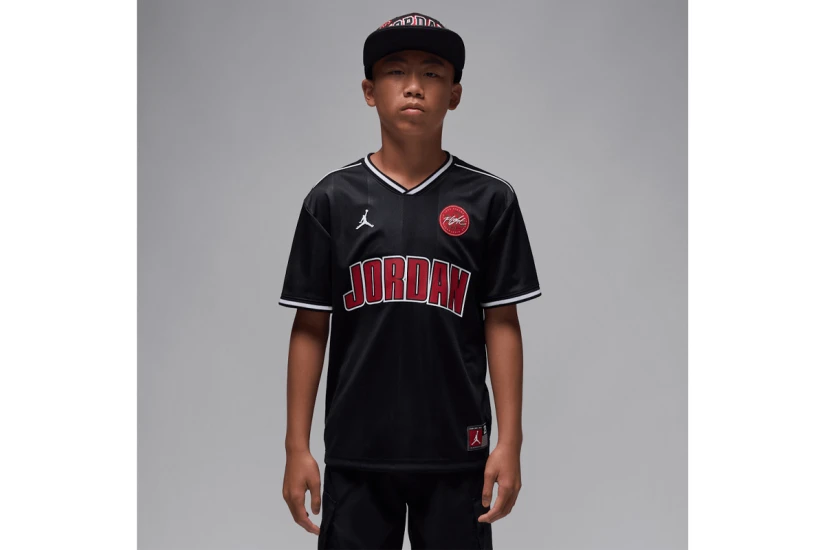 Jordan Sport Jersey Παιδικό Κοντομάνικο T-Shirt Μαύρο
