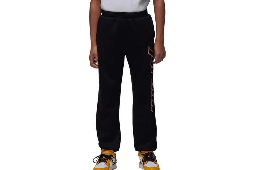 Jordan Mountainside Fleece Παιδικό Παντελόνι Φόρμας Μαύρο, Χρυσό