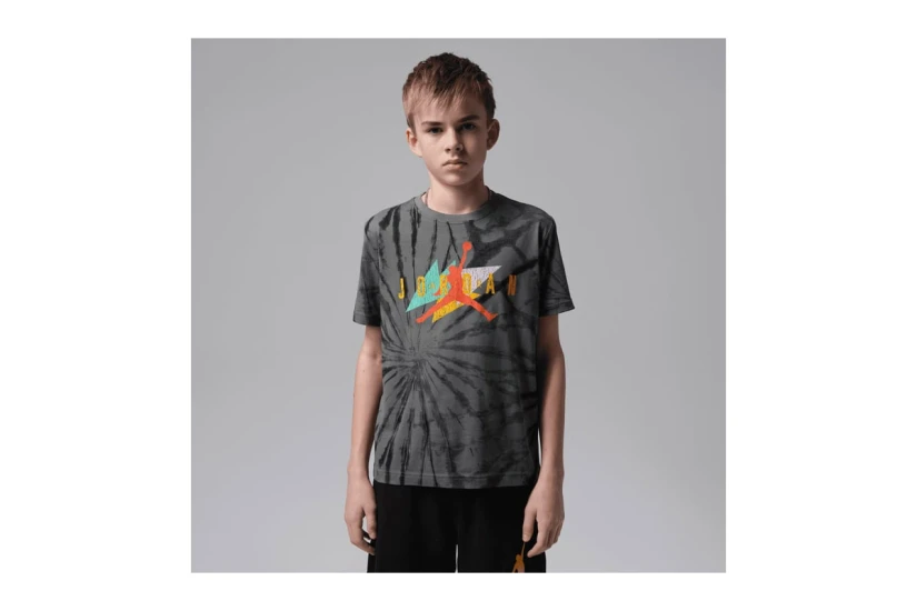 Jordan Geo Tie Dye Παιδικό Κοντομάνικο T-Shirt Ανθρακί