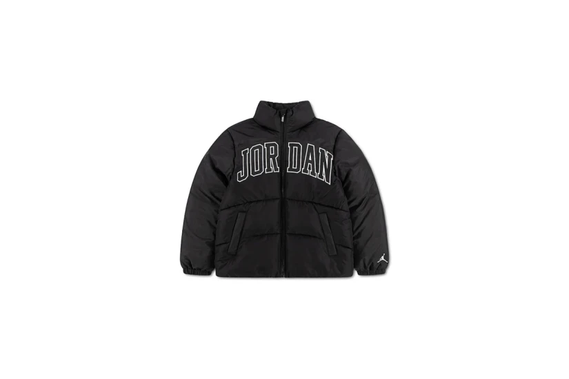 Jordan Mixed Media Quilted Παιδικό Μπουφάν Puffer Μαύρο
