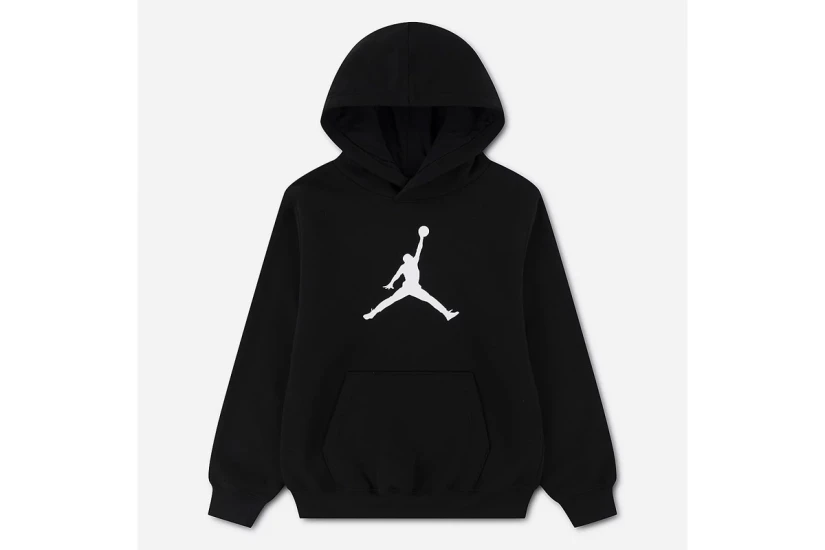 Jordan Brooklyn Fleece Παιδικό Φούτερ με Κουκούλα Μαύρο