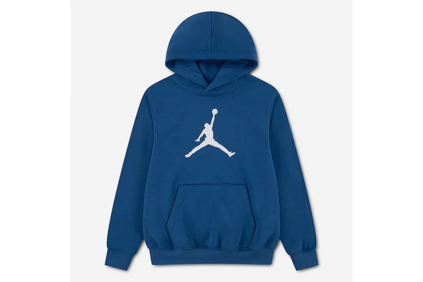 Jordan Brooklyn Fleece Παιδικό Φούτερ με Κουκούλα Μπλε