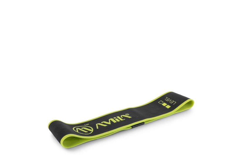 Amila Fabric Hipband Medium Λάστιχo Αντίστασης Μαύρο, Κίτρινο