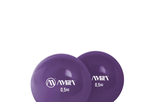 Amila Μπάλα Ενδυνάμωσης Palm Ball 0,5 Kg - Μωβ (96711)