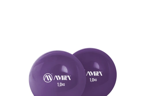 Amila Μπάλα Ενδυνάμωσης Palm Ball 1,0 Kg - Μωβ (96712)
