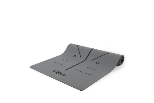 Amila Στρώμα Yoga Pilates Trinity Pu 183X65X0,4 Cm - Graphite Grey (96760)