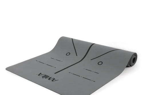 Amila Στρώμα Yoga Pilates Trinity Pu 183X65X0,4 Cm - Graphite Grey (96760)