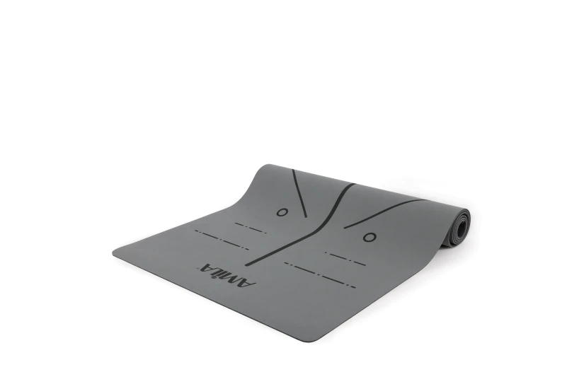 Amila Στρώμα Yoga Pilates Trinity Pu 183X65X0,4 Cm - Graphite Grey (96760)