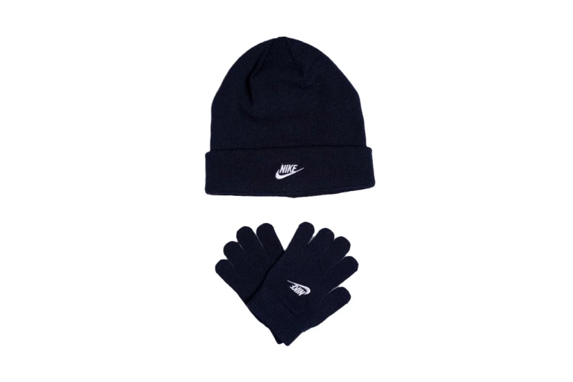 Nike Παιδικό Χειμερινό Σετ Σκουφάκι - Γάντια Μπλε Σκούρο