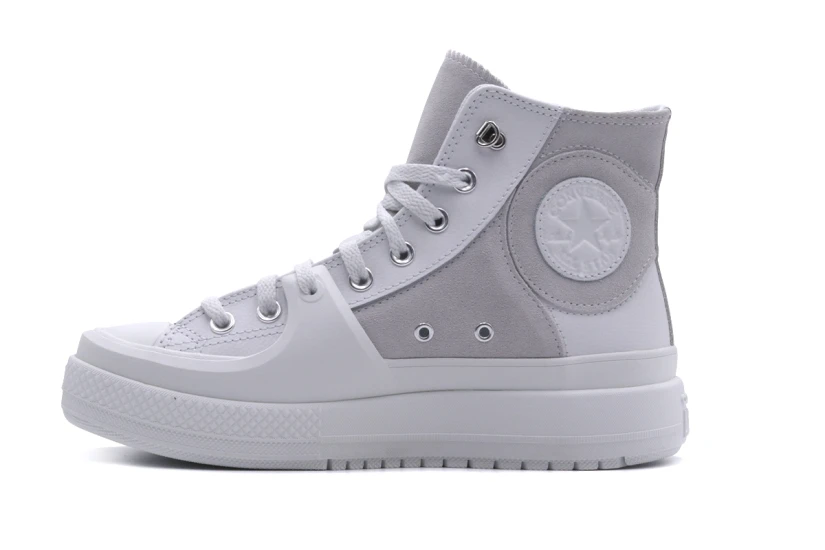 Converse Chuck Taylor Construct Hi Unisex Παπούτσια Λευκά, Γκρι