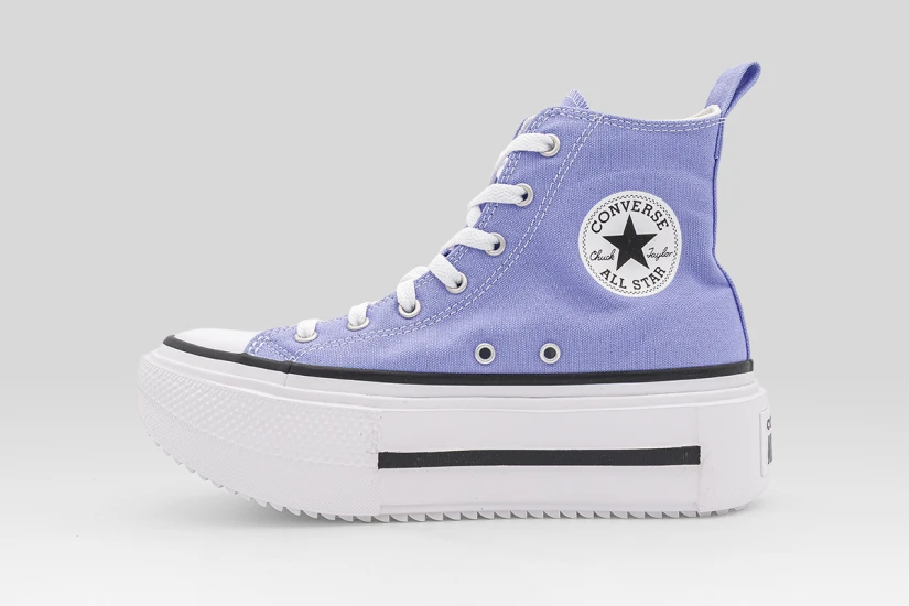 Converse Chuck Taylor All Star Lift Double Stack Platform Sneakers Λιλά, Λευκά