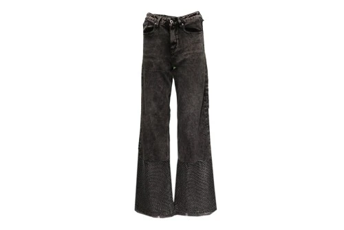 Karl Lagerfeld Relaxed Chainmail Denim Παντελόνι Τζιν Γυναικείο (A1W10039 1CF)