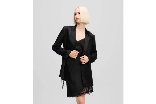 Karl Lagerfeld Satin Tied Σακάκι Γυναικείο (A1W14022 999)