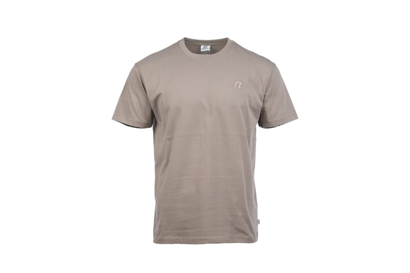 Russell Small Logo Ανδρικό Κοντομάνικο T-Shirt Καφέ