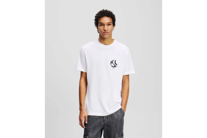 Karl Lagerfeld Ανδρικό Κοντομάνικο T-Shirt Λευκό