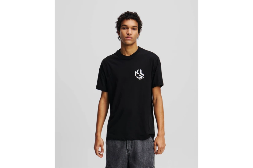 Karl Lagerfeld Ανδρικό Κοντομάνικο T-Shirt Μαύρο