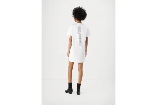 Karl Lagerfeld Logo Tee Φόρεμα Mini Γυναικείο (A2W13036 100)