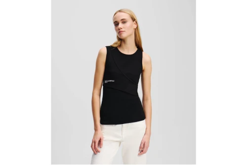 Karl Lagerfeld Ribbed Tank Μπλούζα Αμάνικη Γυναικεία (A2W17022 999)