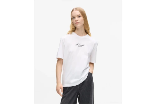 Karl Lagerfeld Outline Logo T-Shirt Γυναικείο (A4W17003 100)