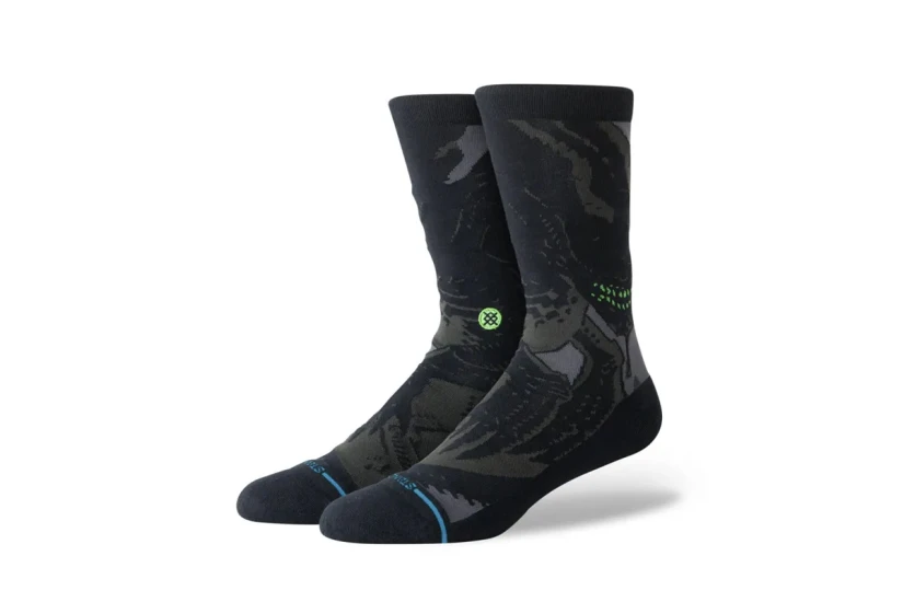 Stance Alien Crew Κάλτσες μέχρι τη Γάμπα Μαύρες, Γκρι Σκούρο 1 Ζευγάρι