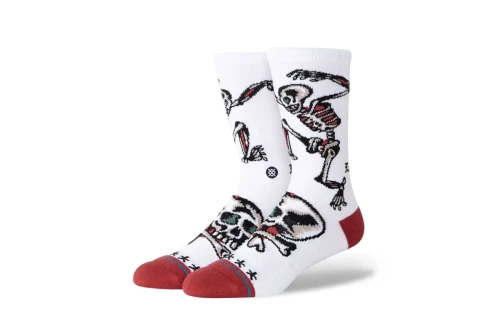 Stance Skeleton Crew Κάλτσες Ψηλές 1 Ζευγάρι (A555C26SKE-WHT)