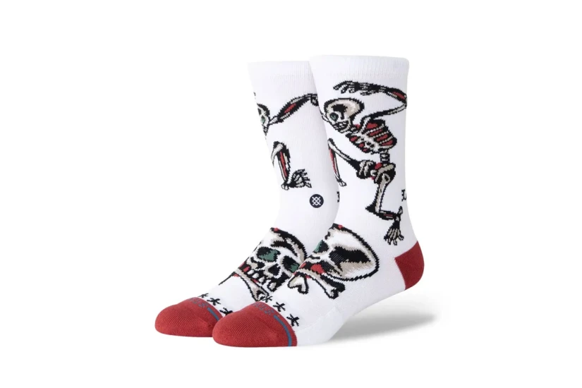 Stance Skeleton Crew Κάλτσες Ψηλές 1 Ζευγάρι (A555C26SKE-WHT)