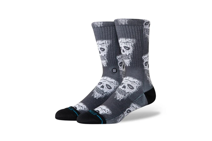 Stance Pizza Face Unisex Κάλτσες μέχρι τη Γάμπα Μαύρες