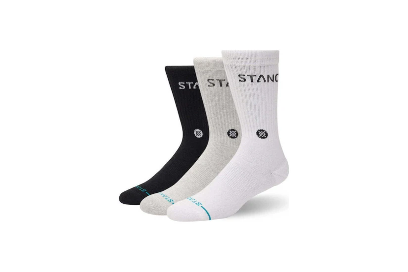 Stance Origin Ψηλές Κάλτσες Λευκές, Μαύρες, Γκρι 3 Ζευγάρια