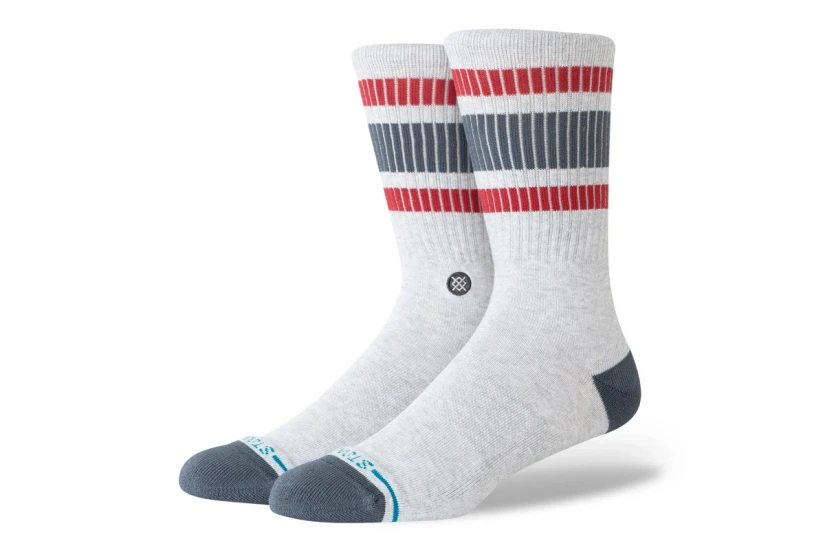Stance Boyd Pop Stitch Crew Κάλτσες μέχρι τη Γάμπα Γκρι Ανοιχτό, Μπορντό, Γκρι Σκούρο 1 Ζευγάρι