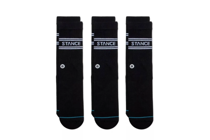 Stance Basic Κάλτσες μέχρι τη Γάμπα Μαύρες 3 Ζευγάρια