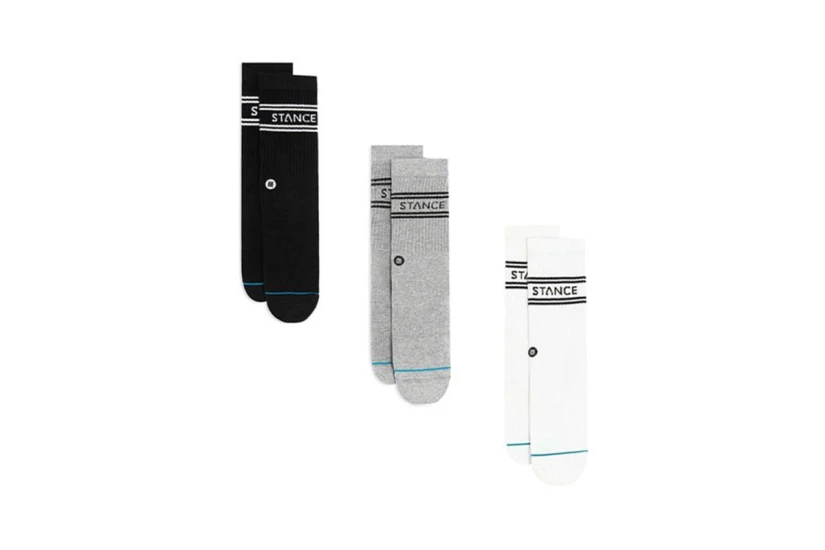 Stance Basic Κάλτσες μέχρι τη Γάμπα Μαύρες Λευκές Γκρι 3 Ζευγάρια