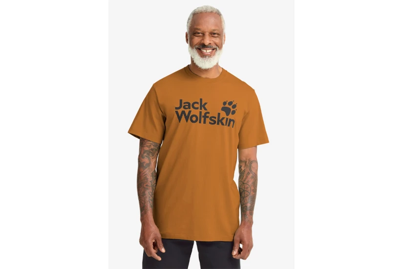 Jack Wolfskin Brand Ανδρικό Κοντομάνικο T-Shirt Πορτοκαλί