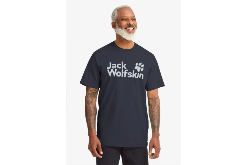 Jack Wolfskin Brand Ανδρικό Κοντομάνικο T-Shirt Μπλε Σκούρο
