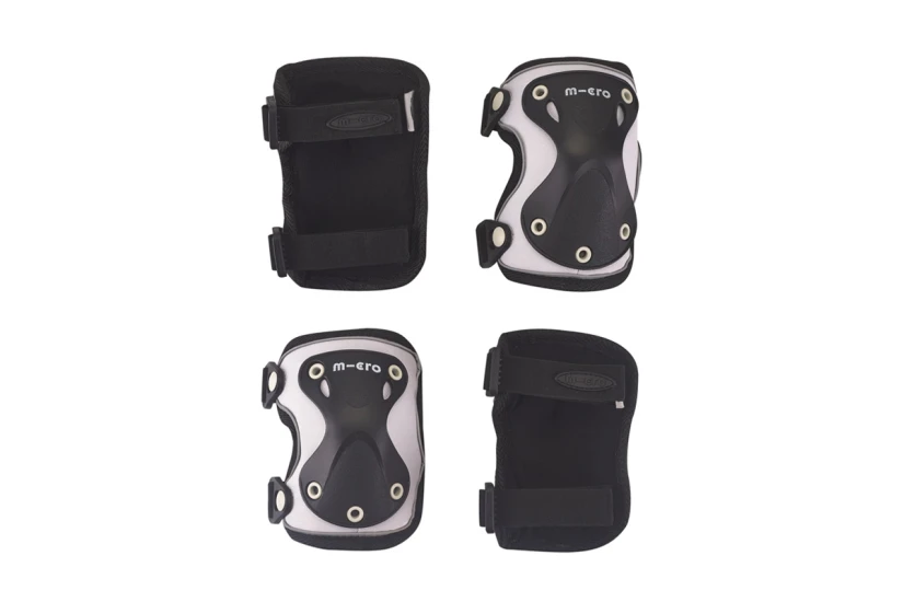 Micro Knee-Elbow Pads Reflective Σετ Προστατευτικών Γκρι, Μαύρο Small